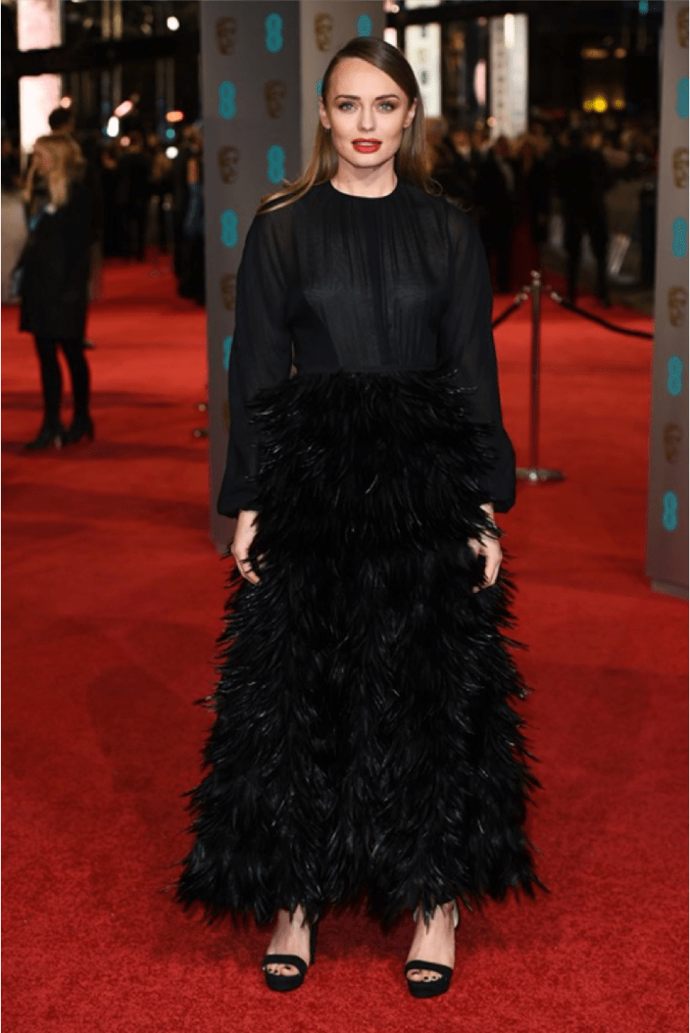LAURA HADDOCK BAFTAS 2016