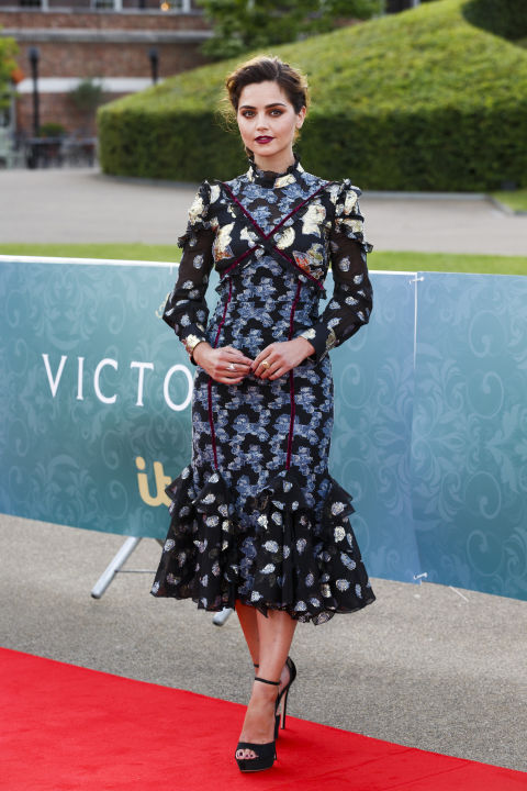 jenna coleman blue dress J. Crew